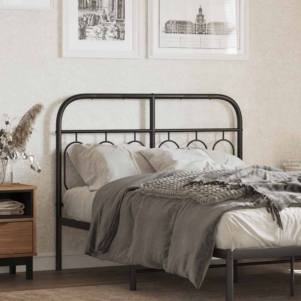 Cabeceira de substituição 120 cm metal preto