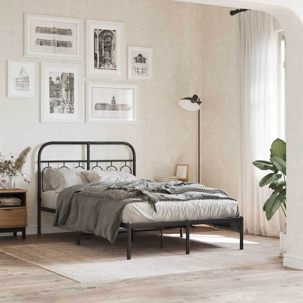 Cabeceira de substituição 120 cm metal preto