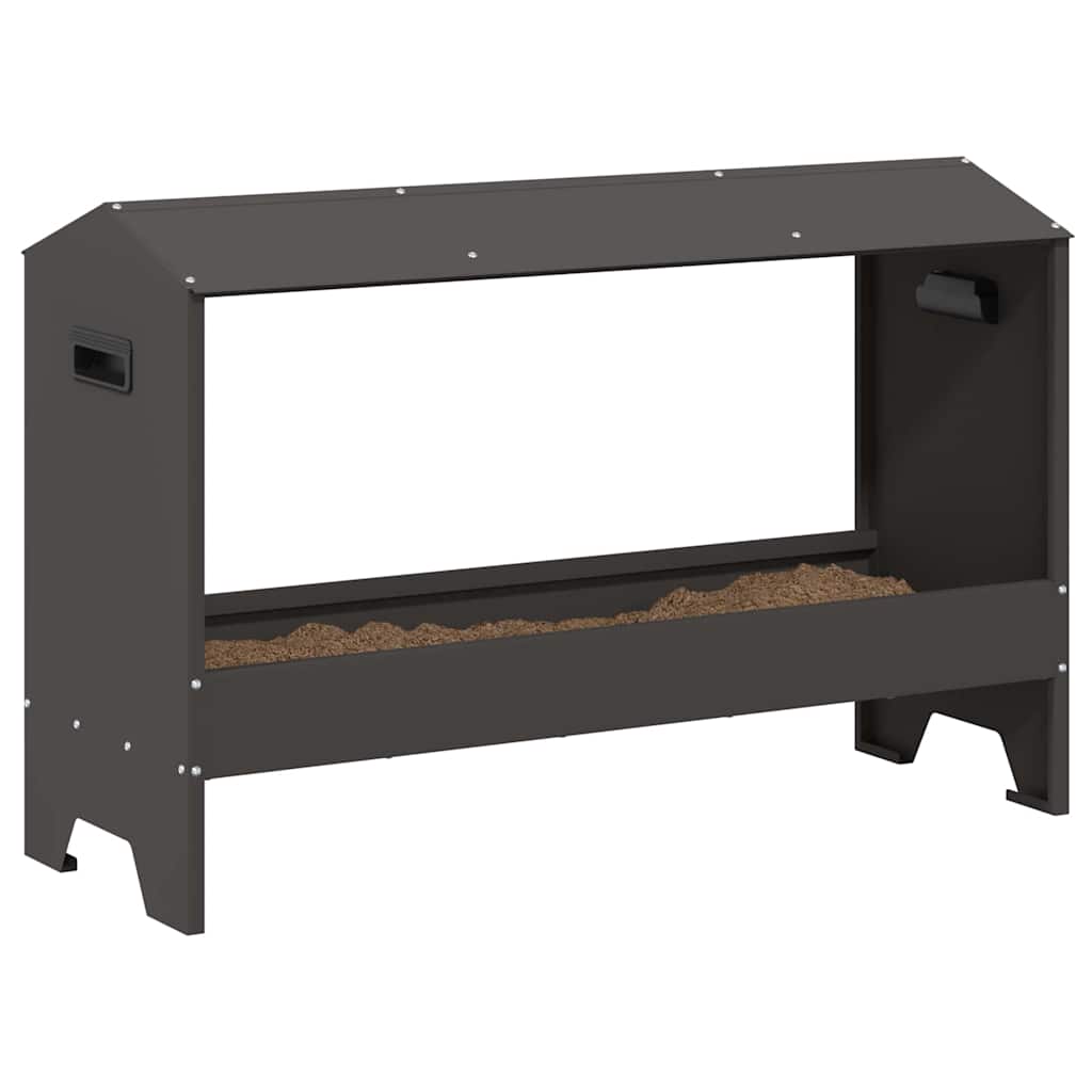 Trófeu de alimentação para frangos preto 81 x 32 x 53,5 cm