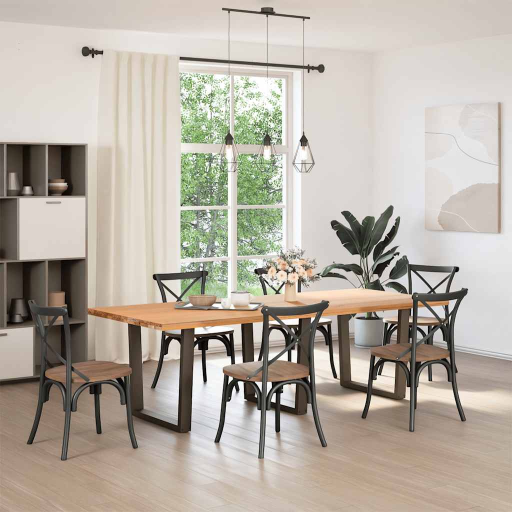 Pés para mesa de jantar em formato de v, 3 peças, aço natural, 90x(72-73,3) cm, aço