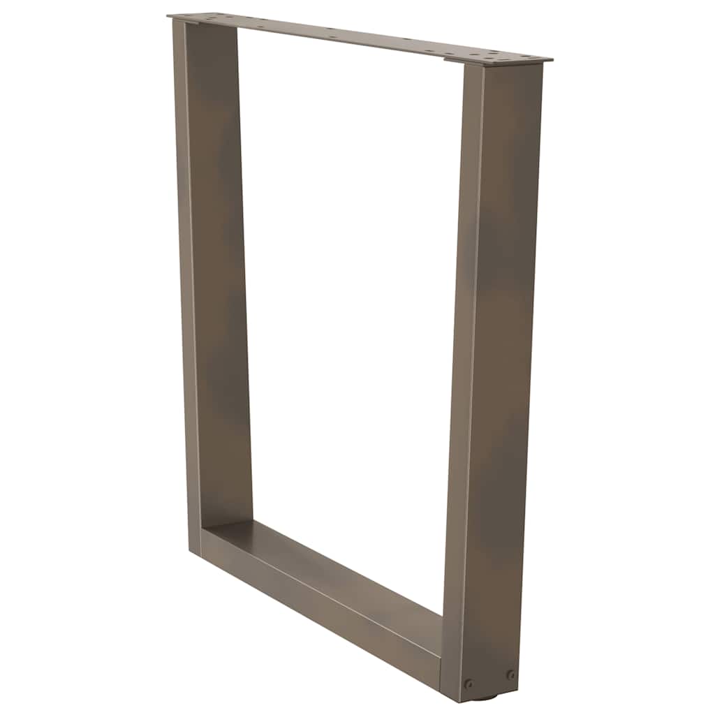 Pés para mesa de jantar em formato de v, 3 peças, aço natural, 90x(72-73,3) cm, aço