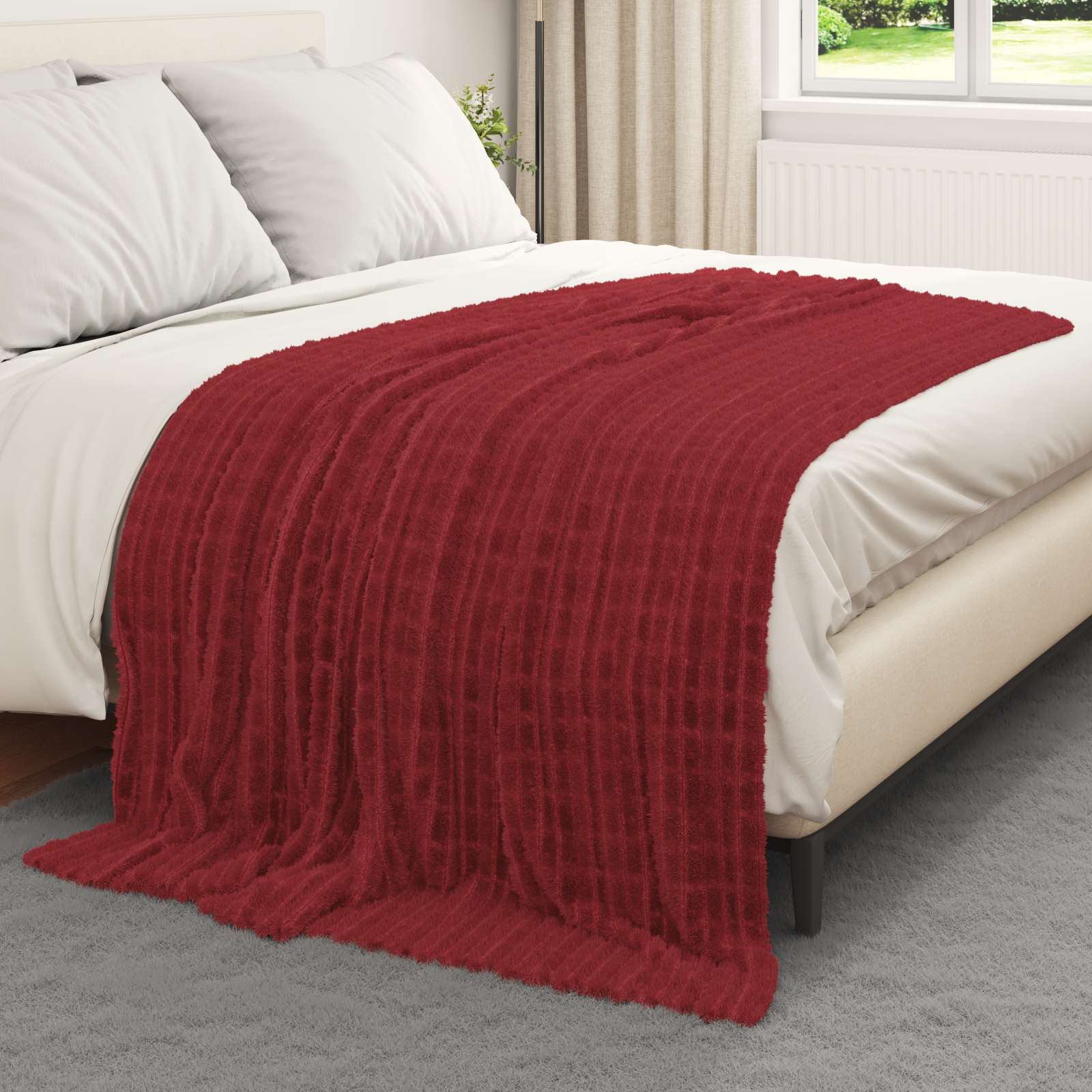 Cobertores de sofá 6 unid. vermelho bordeaux 200 x 150 cm 4.5