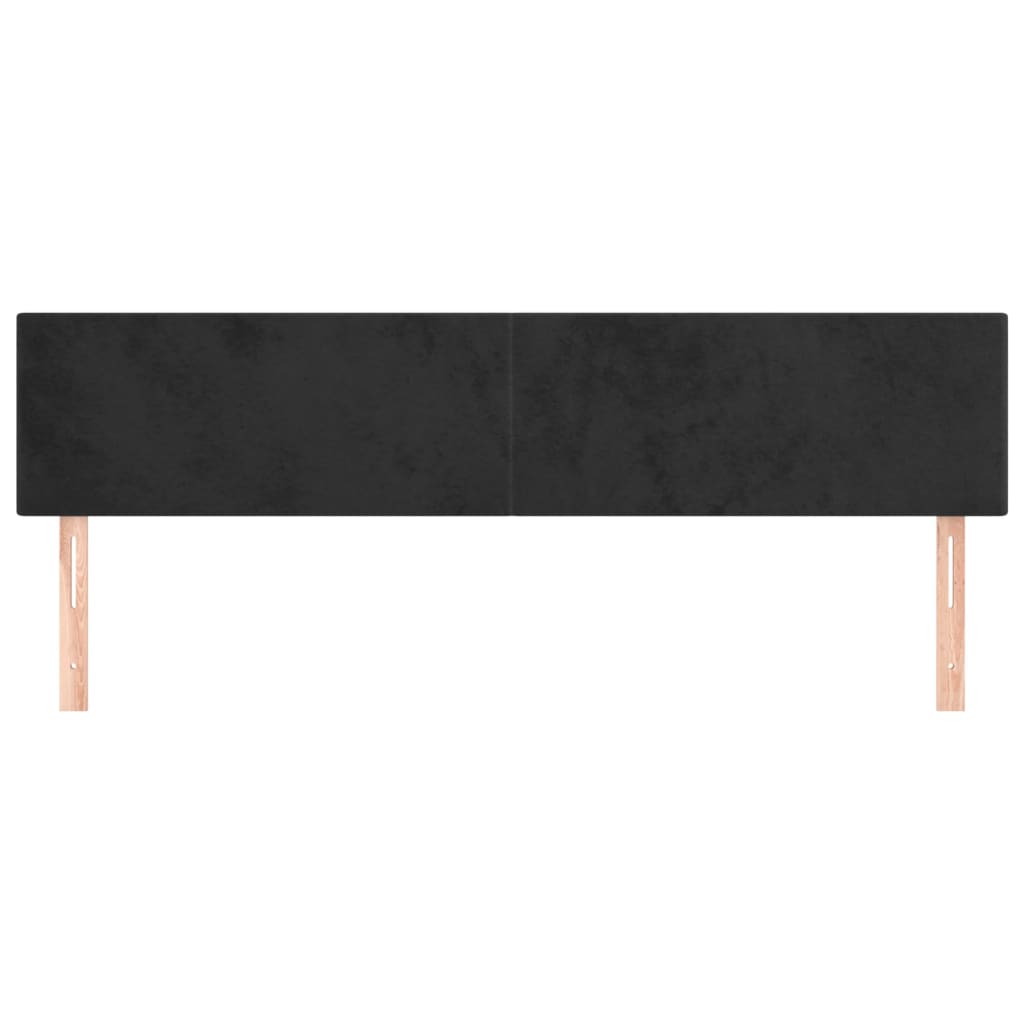 Cabeceiras preto 200x5x78/88 cm veludo