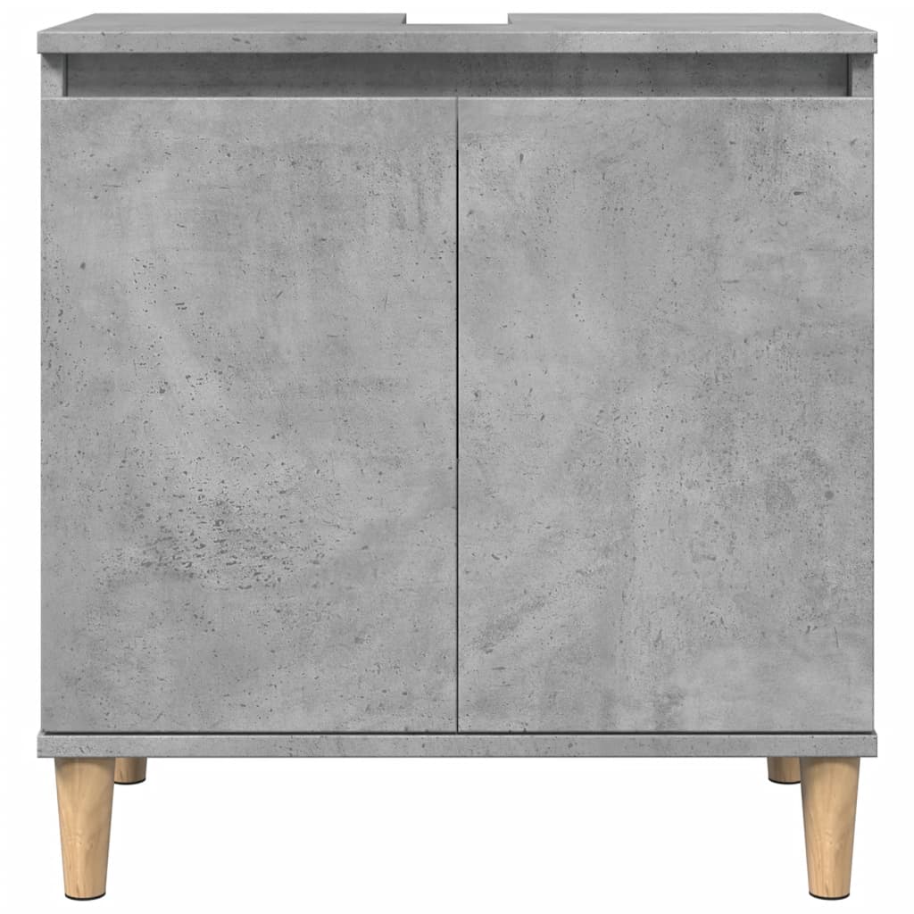 Móvel p/ lavatório 58x33x60 cm derivados madeira cinza cimento
