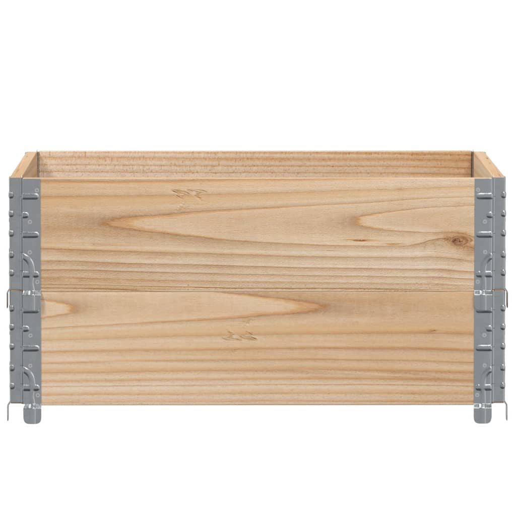 Colares para paletes 2 pcs 80x60 cm madeira de pinho maciça