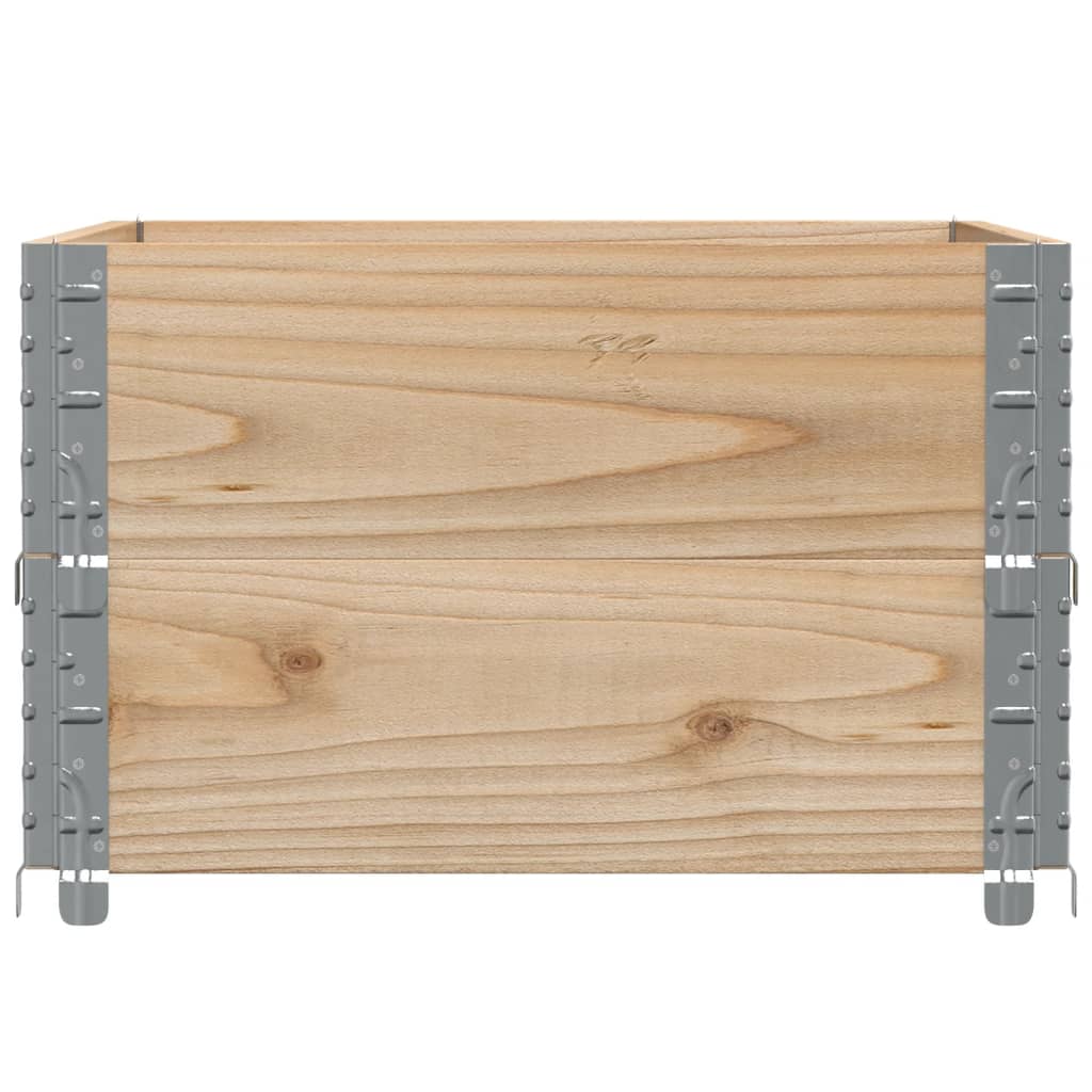 Colares para paletes 2 pcs 80x60 cm madeira de pinho maciça