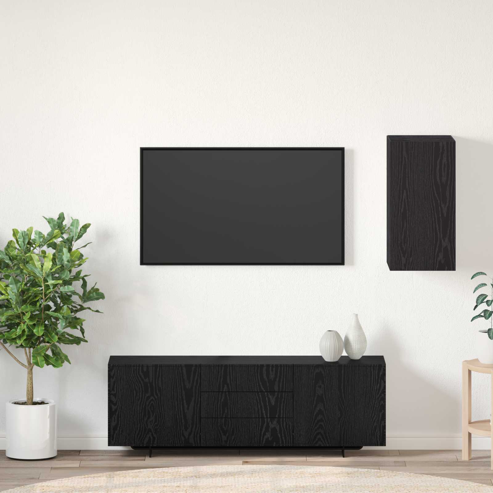 Gabinete de TV de parede 30,5 x 30 x 60 cm carvalho preto