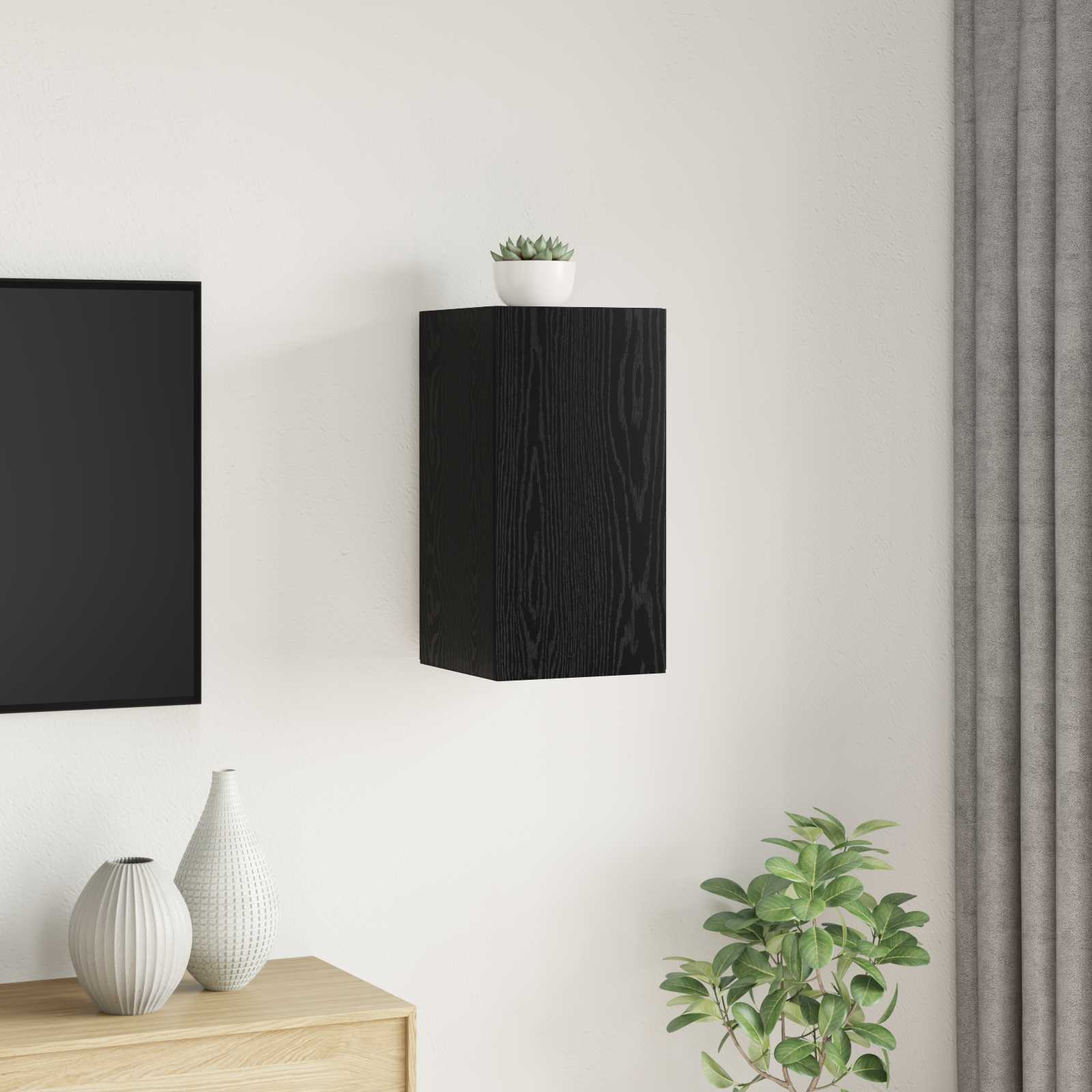 Gabinete de TV de parede 30,5 x 30 x 60 cm carvalho preto