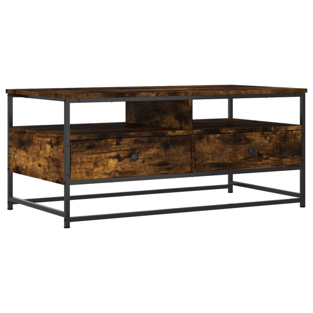 Mesa de centro 100x51x45 cm derivados madeira carvalho fumado