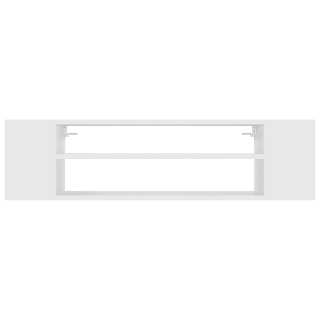 Armário TV suspenso 100x30x26,5 cm derivados de madeira branco