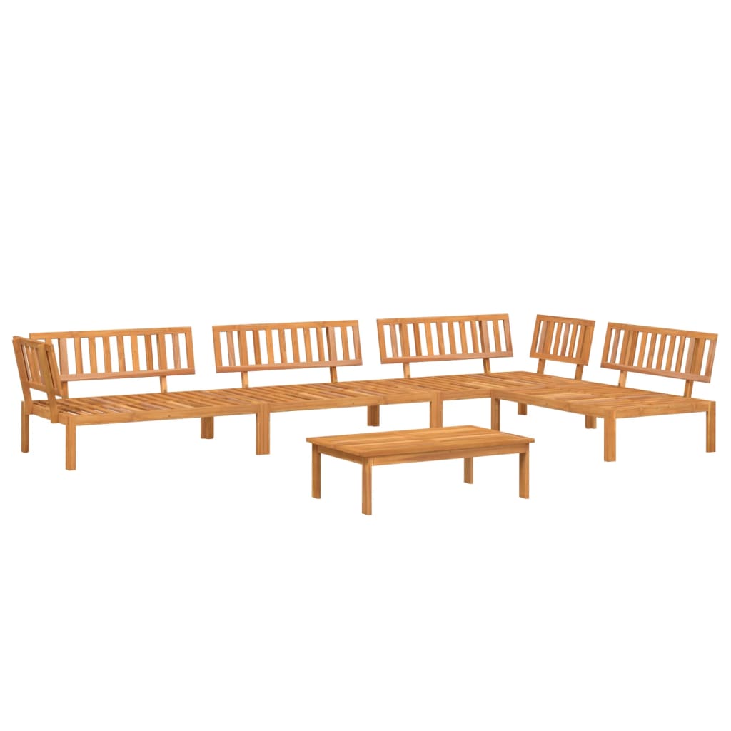 5 Pcs conjunto de móveis de paletes p/ jardim acácia maciça