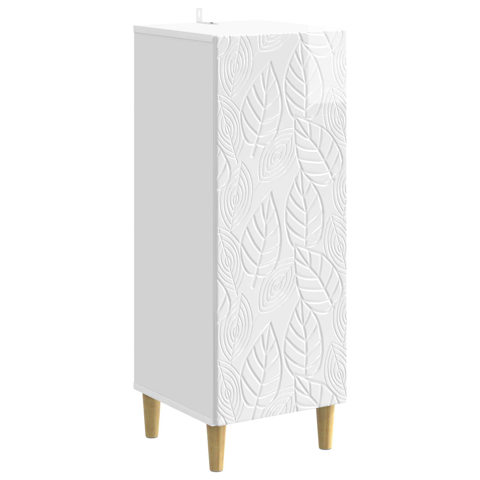 Buffet branco brilhante 33 x 34,5 x 90 cm derivados de madeira