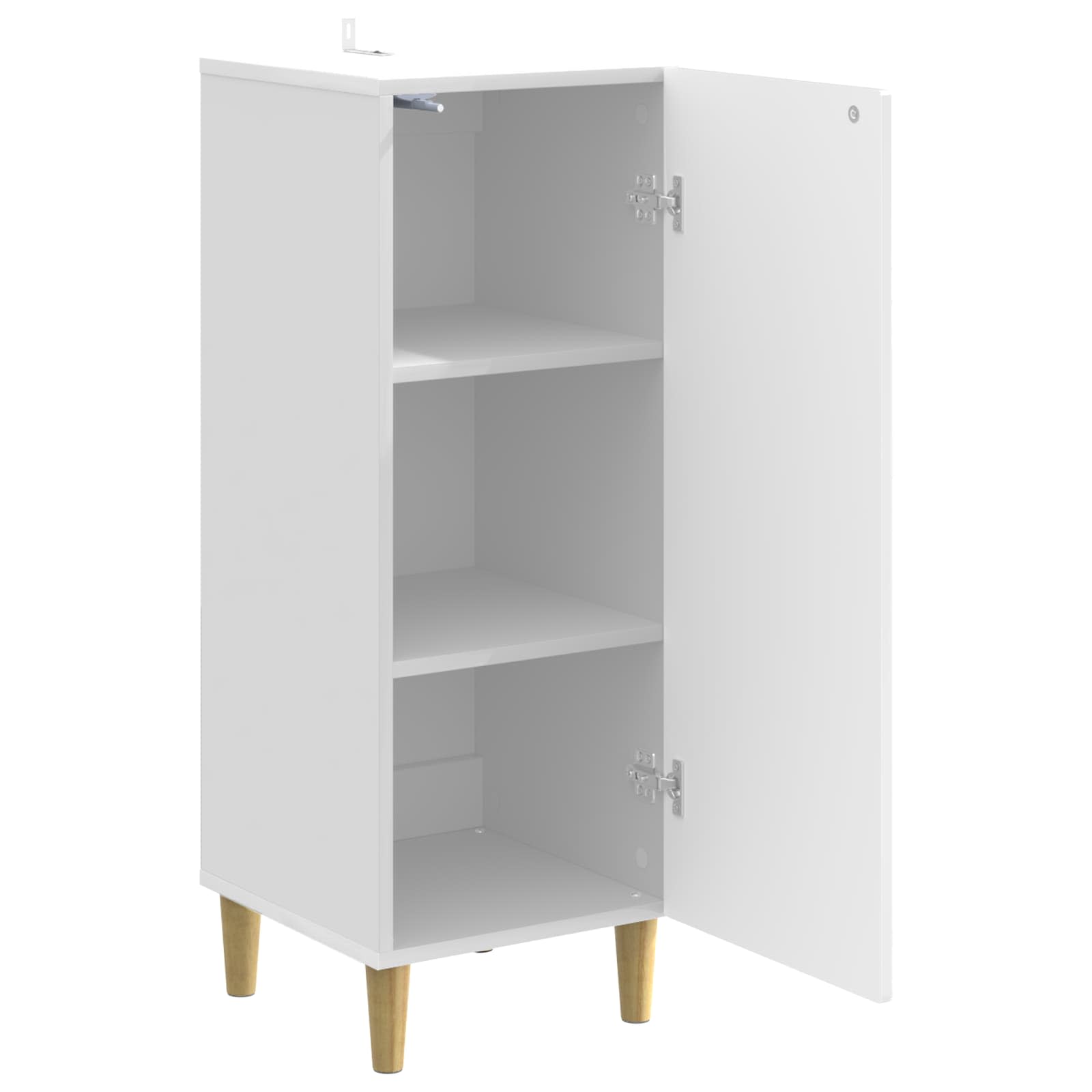 Buffet branco brilhante 33 x 34,5 x 90 cm derivados de madeira