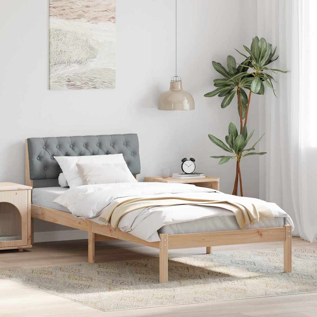 Estrutura da cama marrom e cinza claro 90 x 190 cm