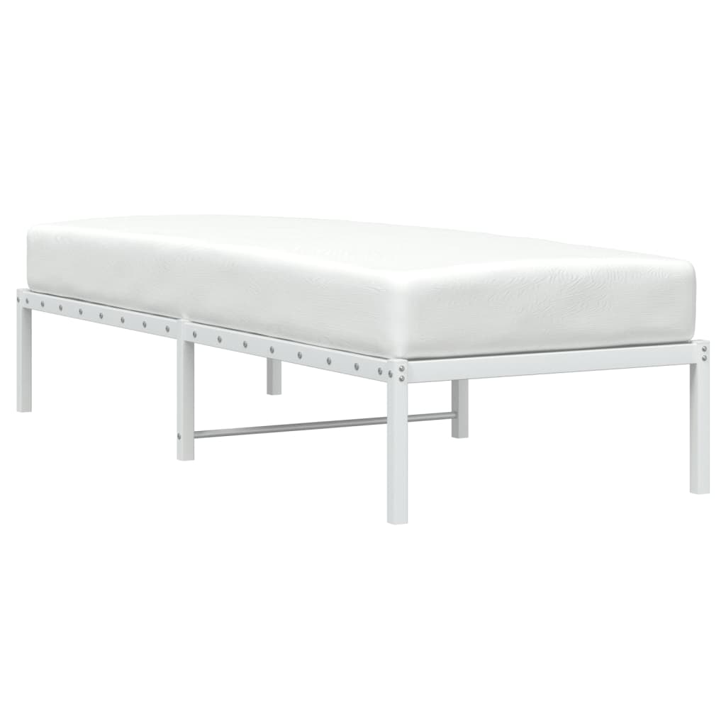 Estrutura de cama 75x190 cm metal branco