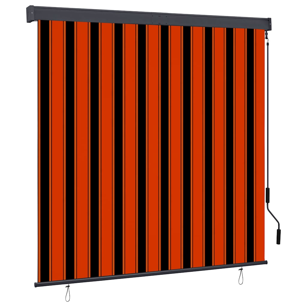 Estore de rolo para exterior 160x250 cm laranja e castanho