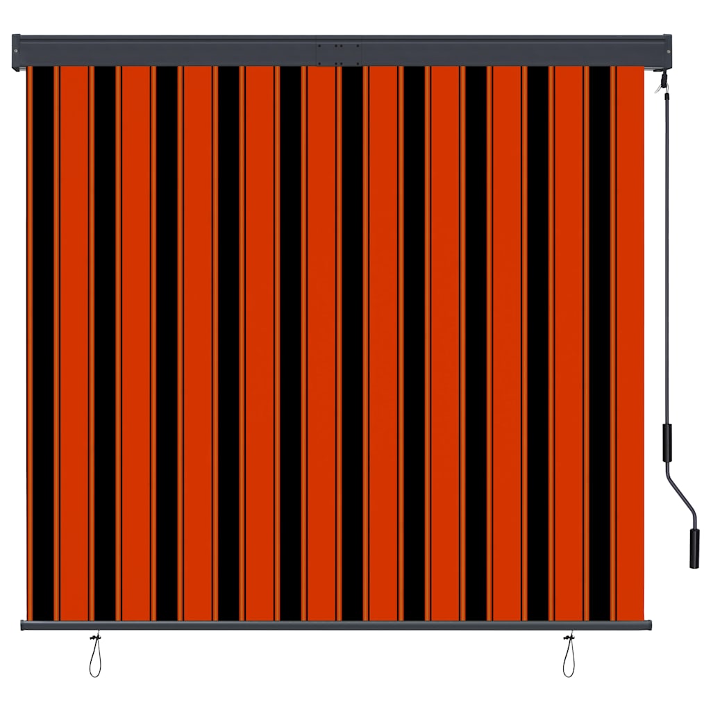 Estore de rolo para exterior 160x250 cm laranja e castanho