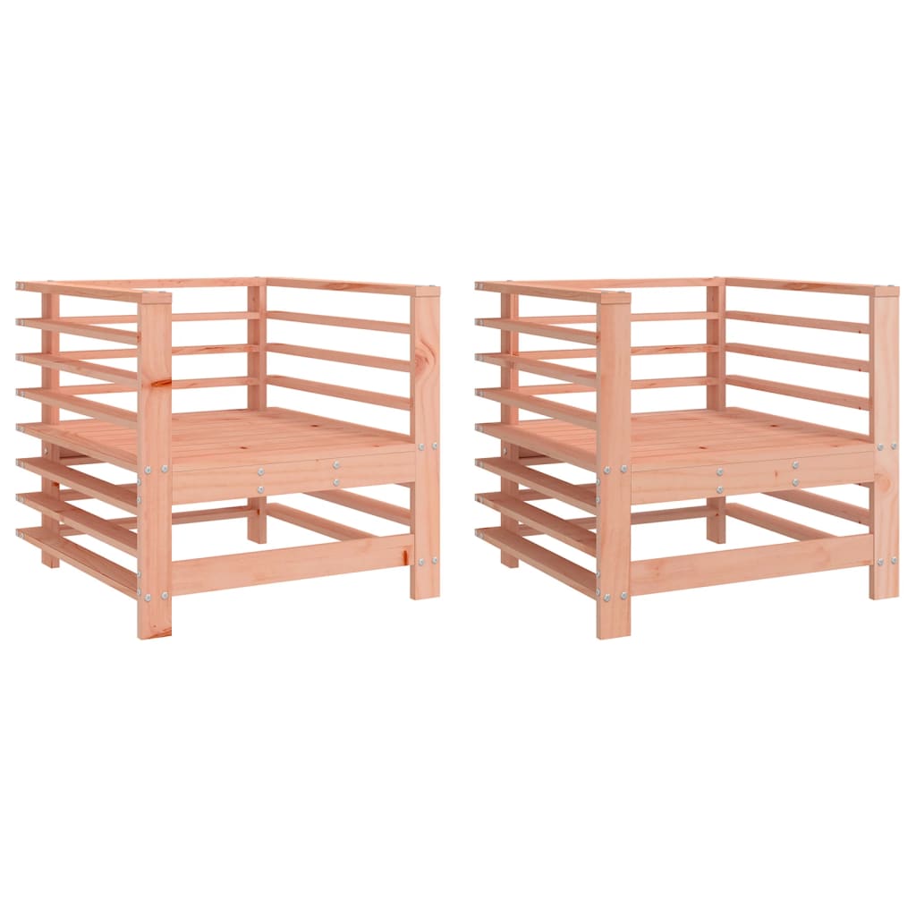 Cadeiras de jardim 2 pcs madeira de douglas maciça