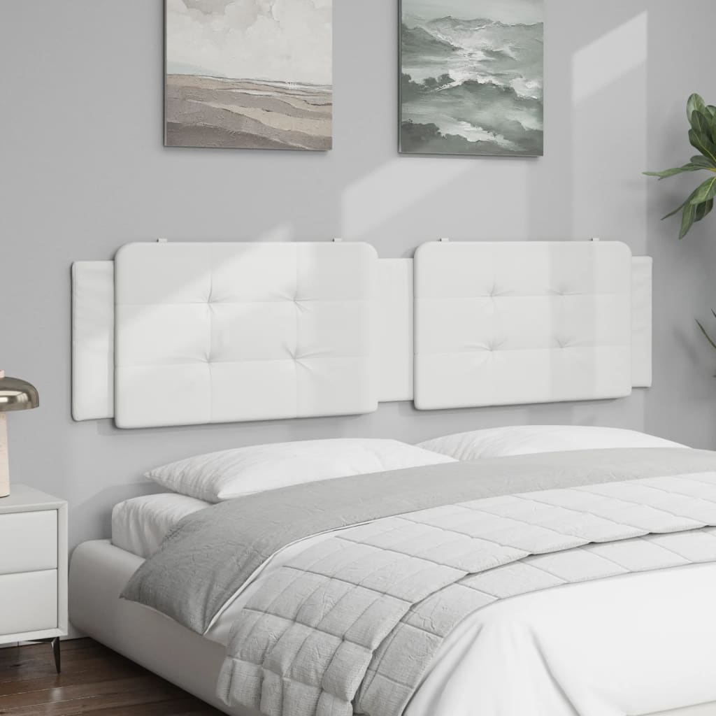Almofadão de cabeceira zadar 193 cm couro artificial branco