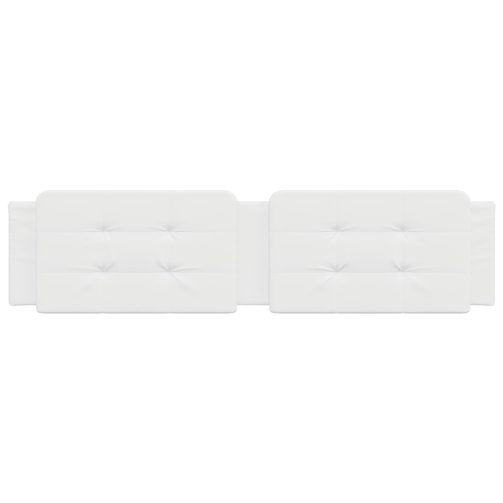 Almofadão de cabeceira zadar 193 cm couro artificial branco