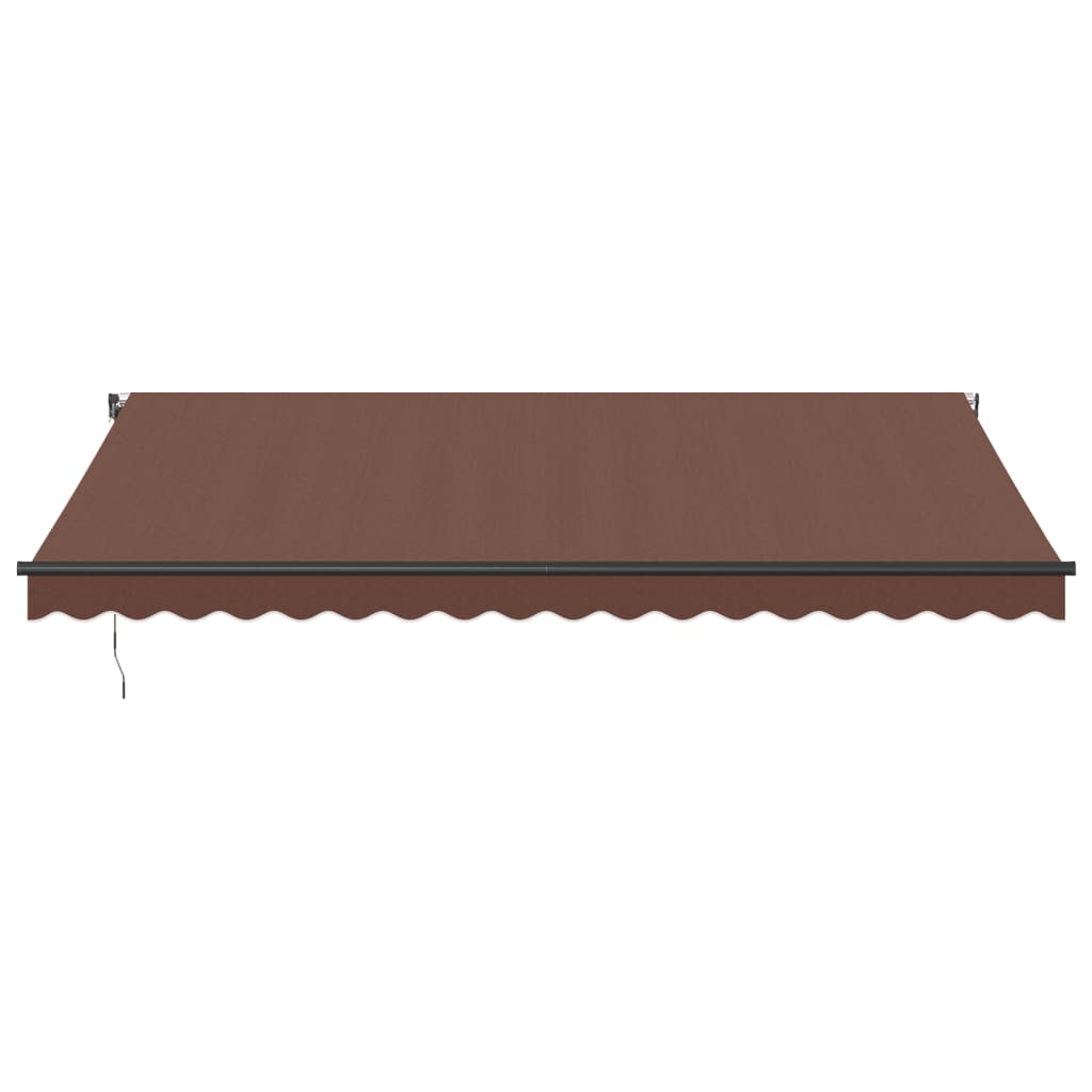Toldo retrátil automático 450x350 cm castanho
