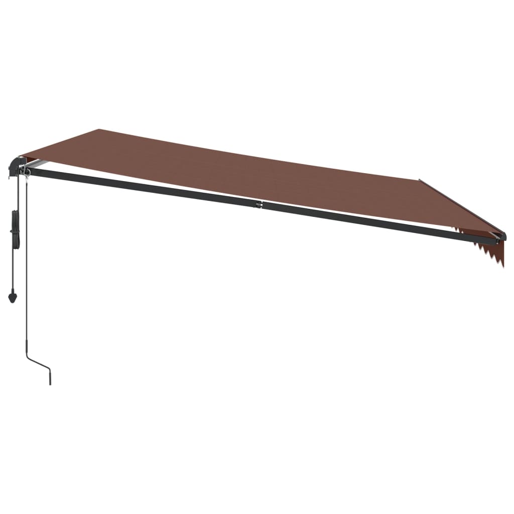 Toldo retrátil automático 450x350 cm castanho