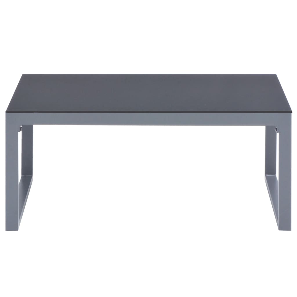 Conjunto lounge p/ jardim com almofadas 3 pcs alumínio preto