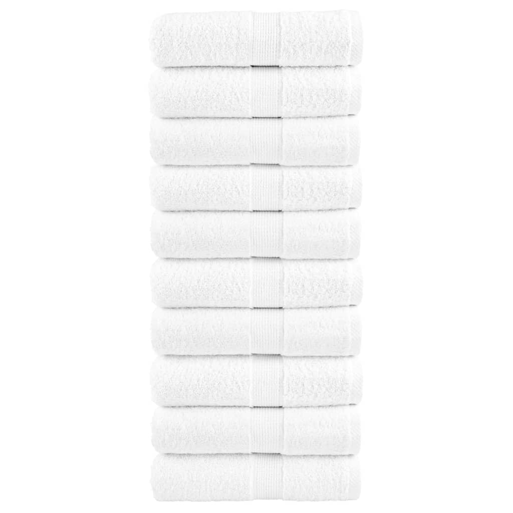 Toalhas de bidé premium solund 10 pcs 30x50 cm 600 gsm branco