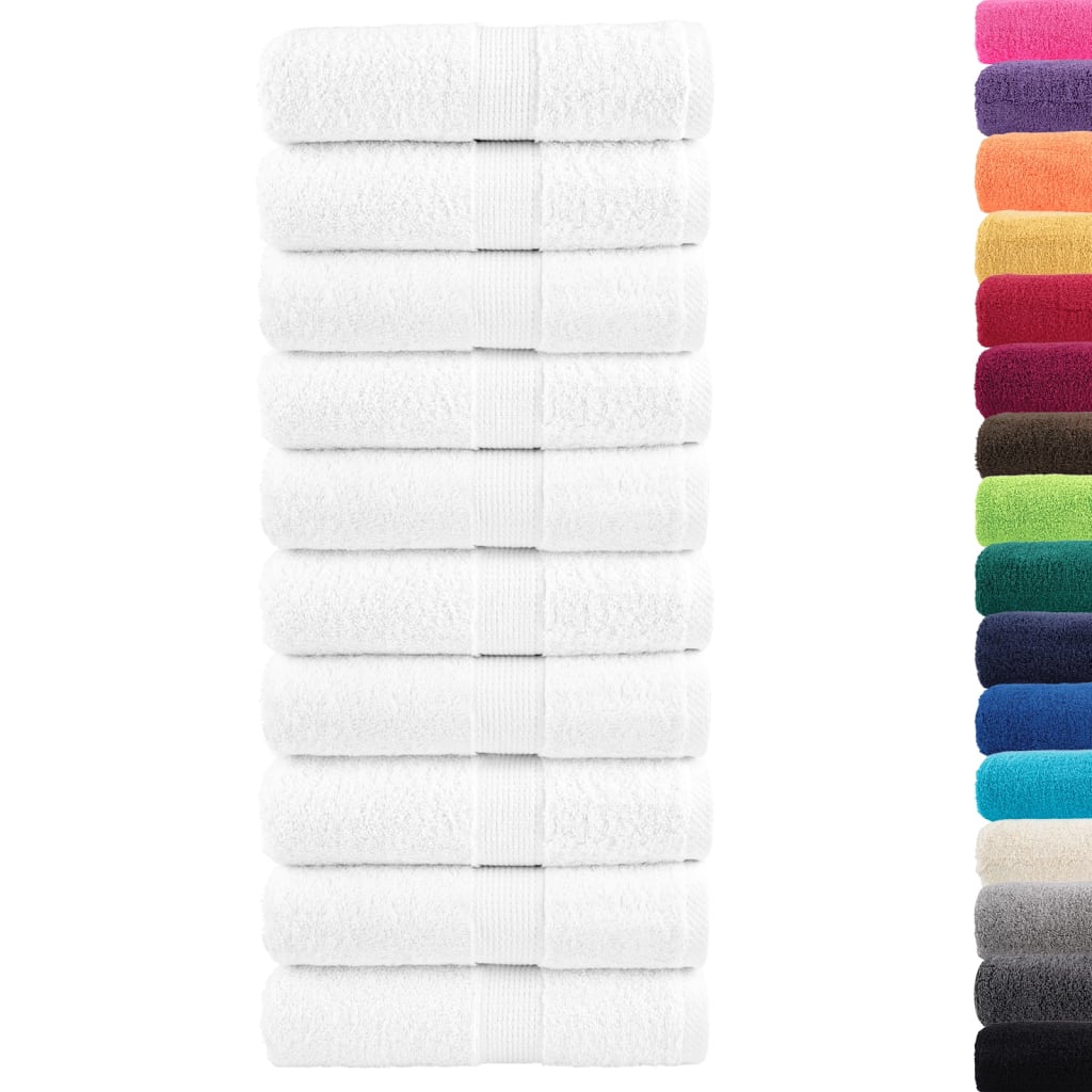 Toalhas de bidé premium solund 10 pcs 30x50 cm 600 gsm branco