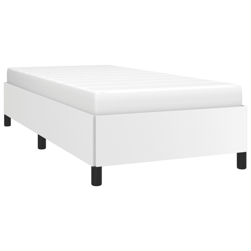 Estrutura de cama 80x200 cm couro artificial branco