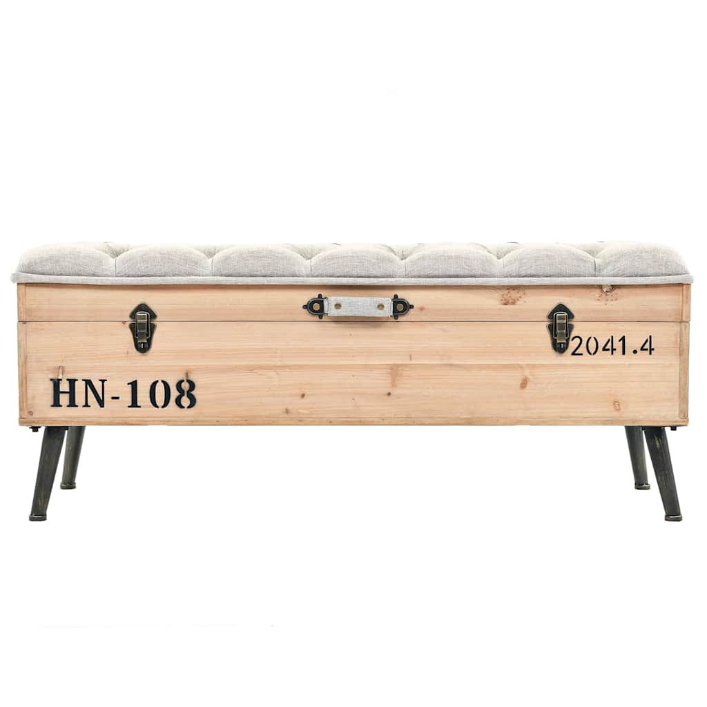 Banco de arrumação 110 cm abeto maciço