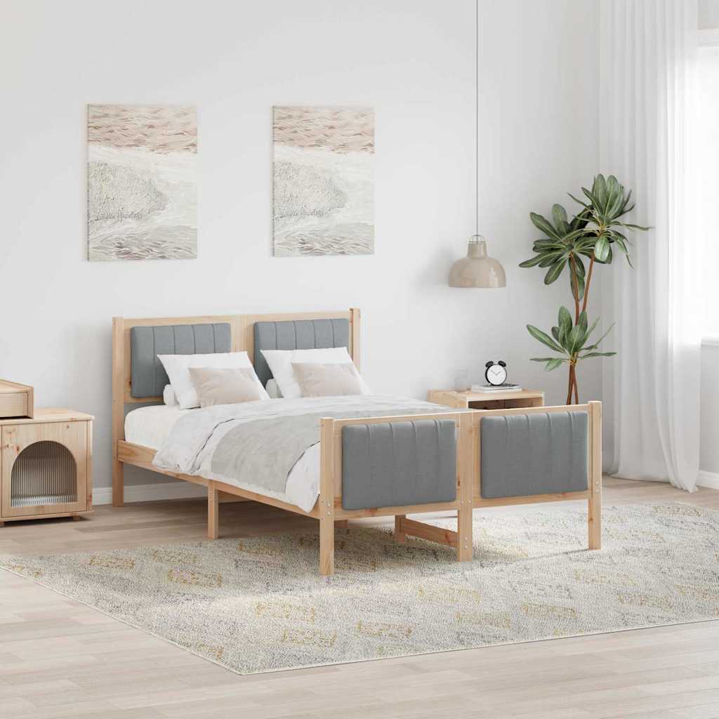 Estrutura da cama marrom e cinza claro 120 x 190 cm