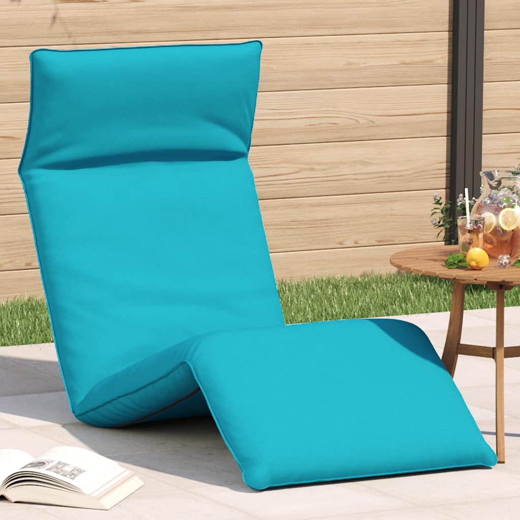 Espreguiçadeira dobrável 175x54x8,5 cm tecido oxford turquesa