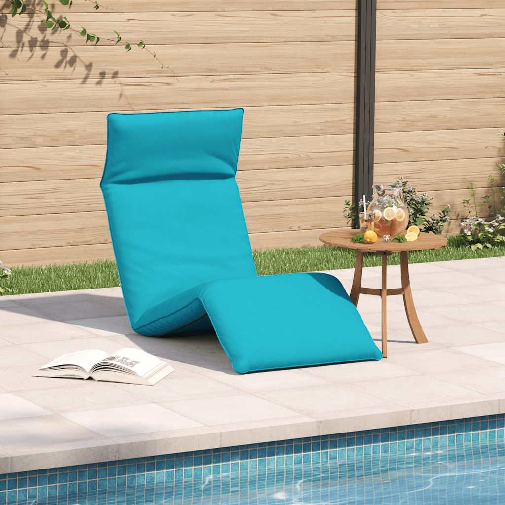 Espreguiçadeira dobrável 175x54x8,5 cm tecido oxford turquesa