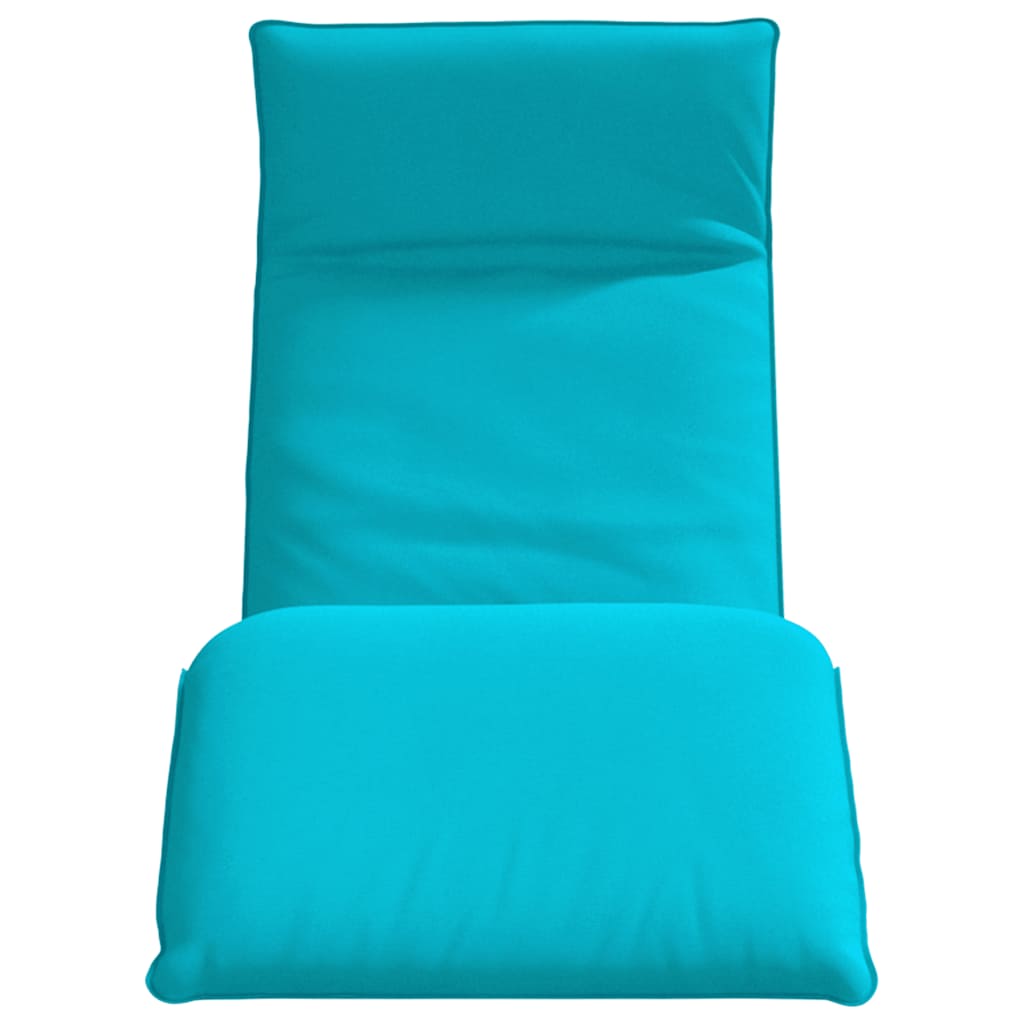 Espreguiçadeira dobrável 175x54x8,5 cm tecido oxford turquesa