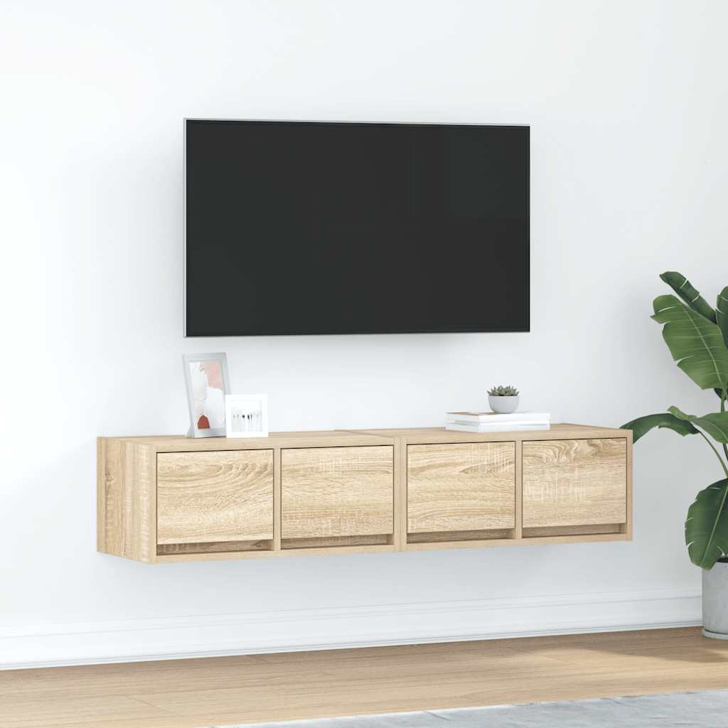 Móveis de TV 2pcs 60x31x25,5cm deriv. madeira carvalho sonoma