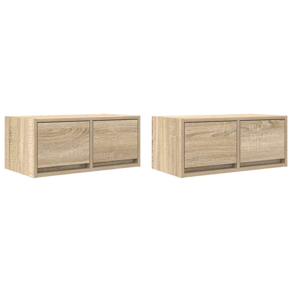 Móveis de TV 2pcs 60x31x25,5cm deriv. madeira carvalho sonoma