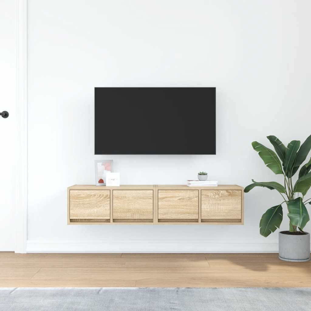 Móveis de TV 2pcs 60x31x25,5cm deriv. madeira carvalho sonoma