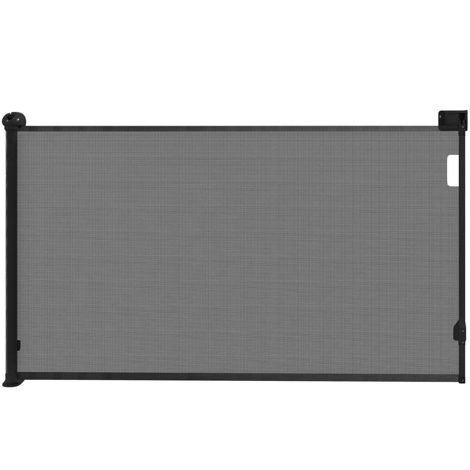 Barreira para cães retrátil 0-144 cm para cães pequenos barreira de segurança para animais de estimação com fecho preto