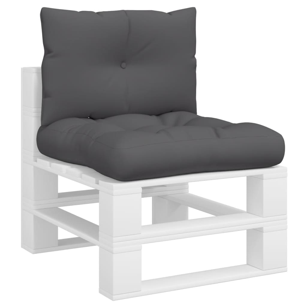 Almofadões de paletes 2 pcs tecido antracite