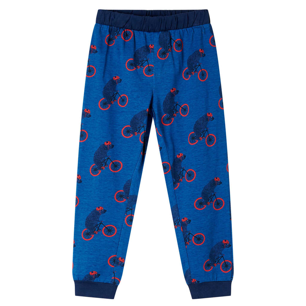 Pijama de manga comprida para criança azul-petróleo 92