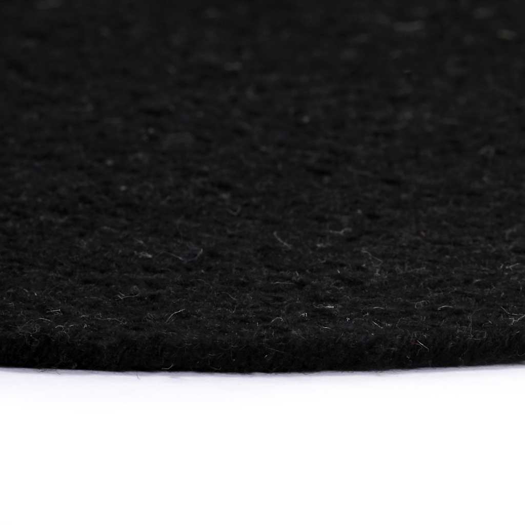 Individuais de mesa 4 pcs em algodão liso 38 cm redondo preto