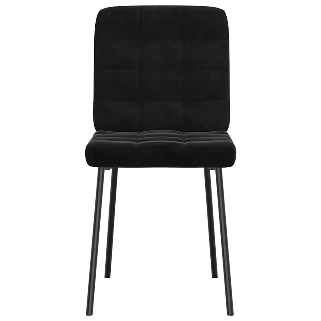 Cadeiras de jantar 6 pcs veludo preto