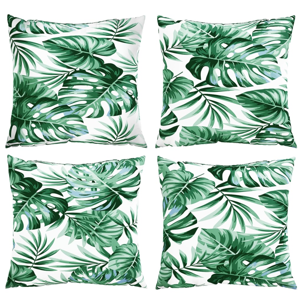 Almofadas de sofá 4 pcs 60x60 cm tecido padrão de folhas