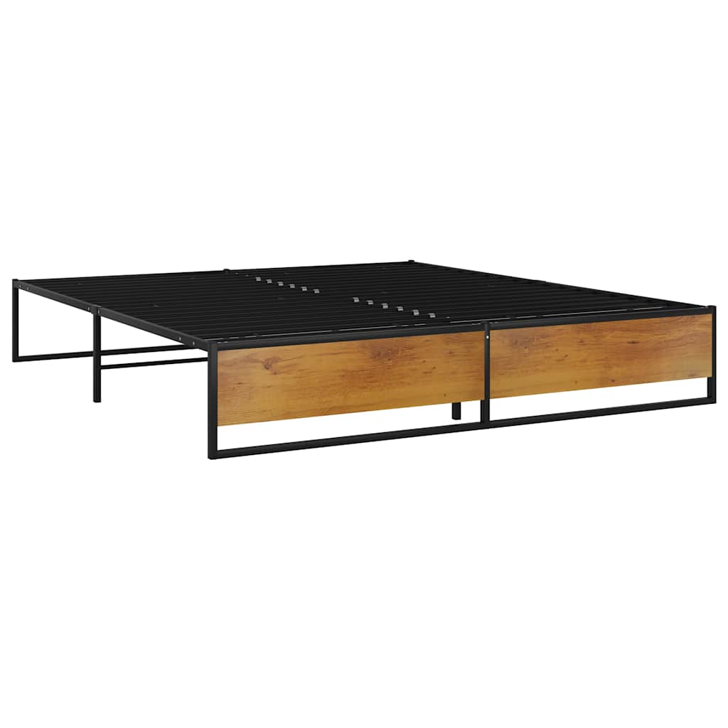 Estrutura de cama 140x200 cm metal preto