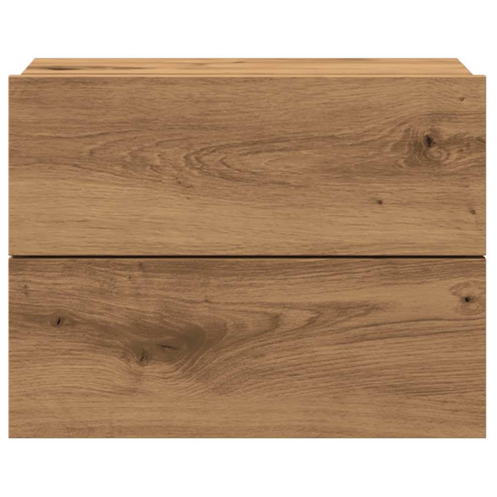 Mesas de cabeceira de parede 2pcs 40x32x30cm carvalho artisiano