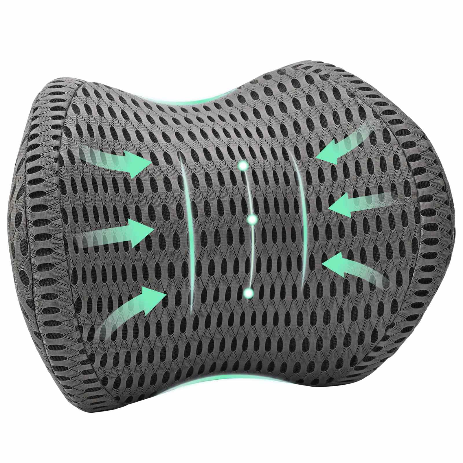Almofada cervical cinzento espuma de memória 31 x 22 x 13 cm