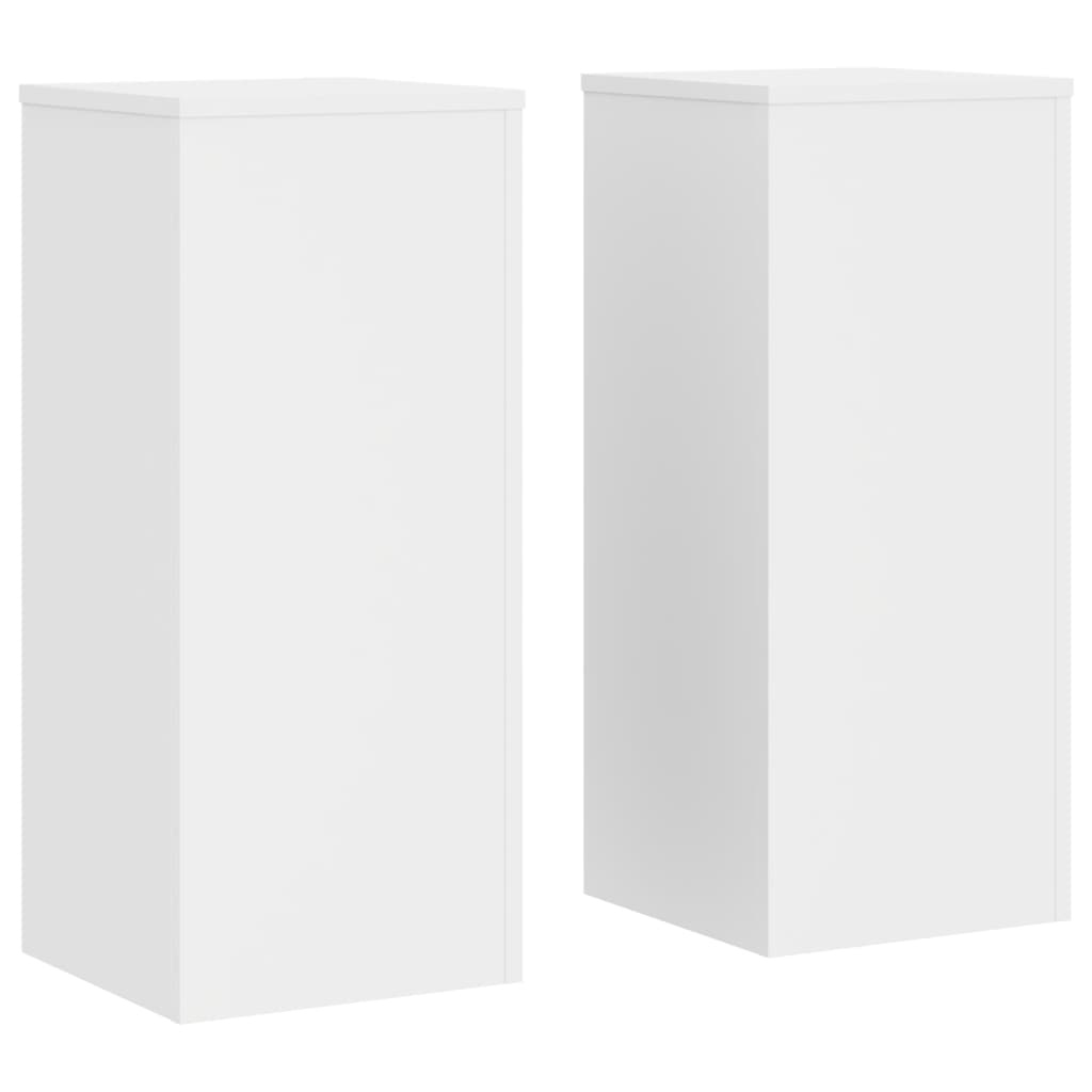 Suportes p/ plantas 2 pcs 30x30x70 cm derivados madeira branco
