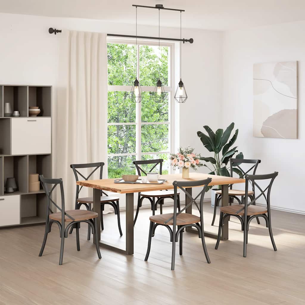 Pés para mesa de jantar em formato de u, 2 peças, aço natural, 90 x (72-73) cm, aço