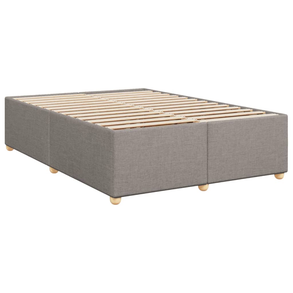 Cama sem colchão 140x200 cm tecido castanho-acinzentado